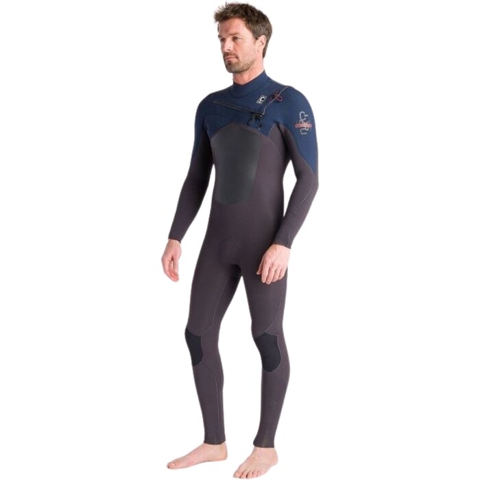 2024 C-Skins Mens NuWave ReWired 5/4mm Chest Zip Wetsuit C-NRW54MCZ - Meteor / Meteor x / Bluestone x